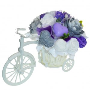 Mydlová Kytica bicykel - fialová